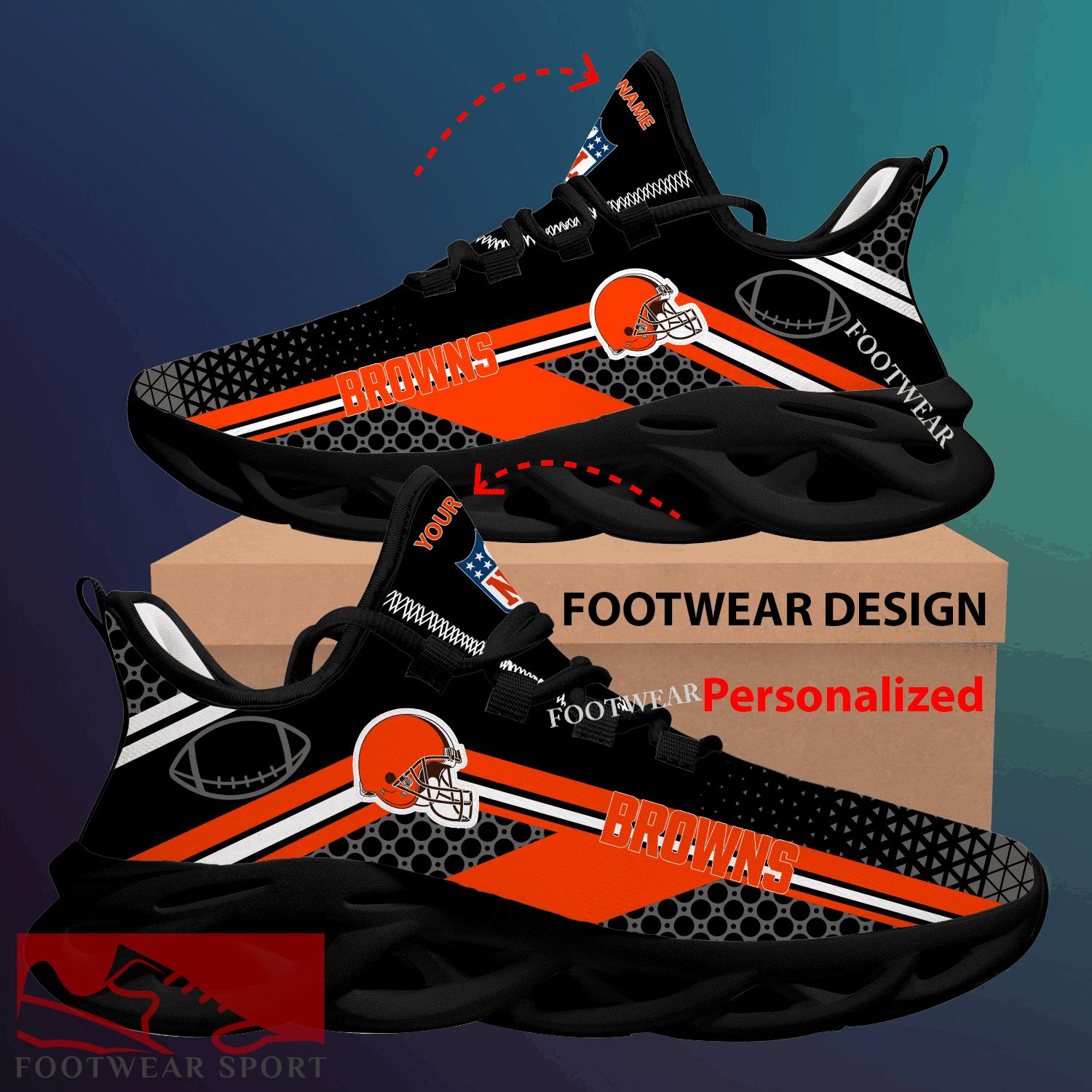 Cleveland Browns Max Soul Shoes New Season Personalized For Men Women Running Sneaker Visual Fans - NFL Cleveland Browns Max Soul Shoes New Season Personalized Photo 2