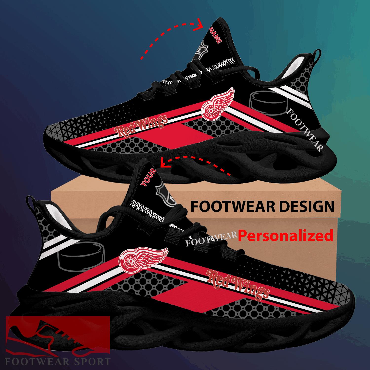Detroit Red Wings Max Soul Shoes New Season Personalized For Men Women Chunky Sneaker Vibe Fans - NHL Detroit Red Wings Max Soul Shoes New Season Personalized Photo 2