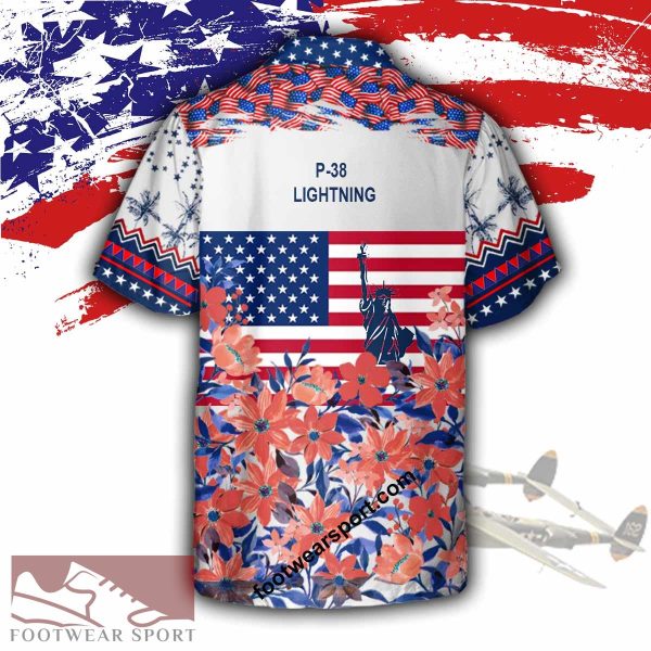 P-38 Lightning P38 Liberty, US Capitol Aircraft Hawaiian Shirt For Veteran - P-38 Lightning P38 Aircraft Veteran Hawaiian Shirt Photo 2