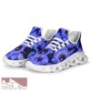 Vibrant Blue Flower M-Sole Sneakers, Comfortable Shoes Product Photo 1