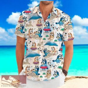 Bluey Family Shirt Cool Dad Club Shirt Dad Birthday Gift Bluey Shirt, BBluey Hawaiian Shirt Product Photo 1