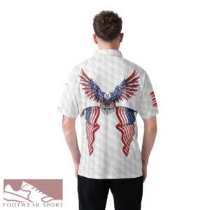 Golf American Flag Polo Shirt, Golf Polo Shirt Product Photo 2