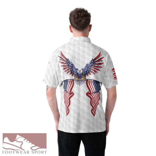 Golf American Flag Polo Shirt, Golf Polo Shirt Product Photo 2