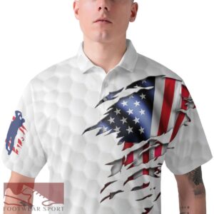 Golf American Flag Polo Shirt, Golf Polo Shirt Product Photo 3