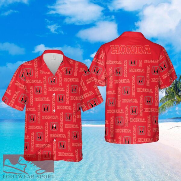 Honda Car Racing Brand Island Logo 3D Hawaiian Shirt For Summer - Honda Car Racing Brand Island Logo 3D Hawaiian Shirt For Summer