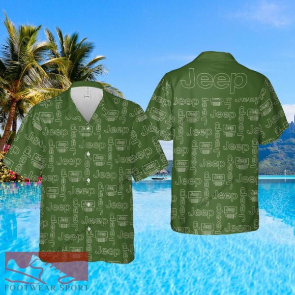 Jeep Car Racing Brand Floral Brand AOP Hawaiian Shirt Gift For Fans - Jeep Car Racing Brand Floral Brand AOP Hawaiian Shirt Gift For Fans