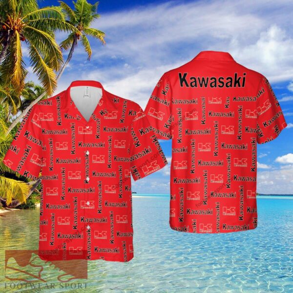 Kawasaki Motorcycle Brand Retro Brand New AOP Hawaiian Shirt For Summer - Kawasaki Motorcycle Brand Retro Brand New AOP Hawaiian Shirt For Summer