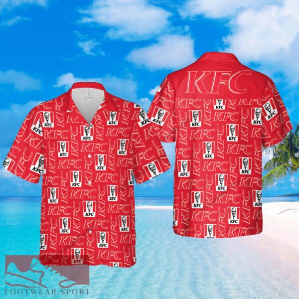 KFC Brand Stylish Logo Beach Hawaiian Shirt For Men And Women - KFC Brand Stylish Logo Beach Hawaiian Shirt For Men And Women