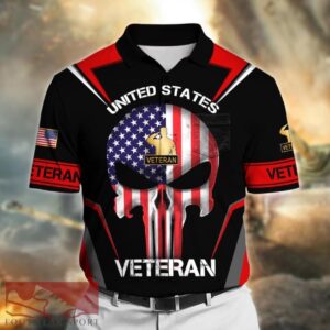 Premium US Veteran Polo Shirt With Pocket Product Photo 1